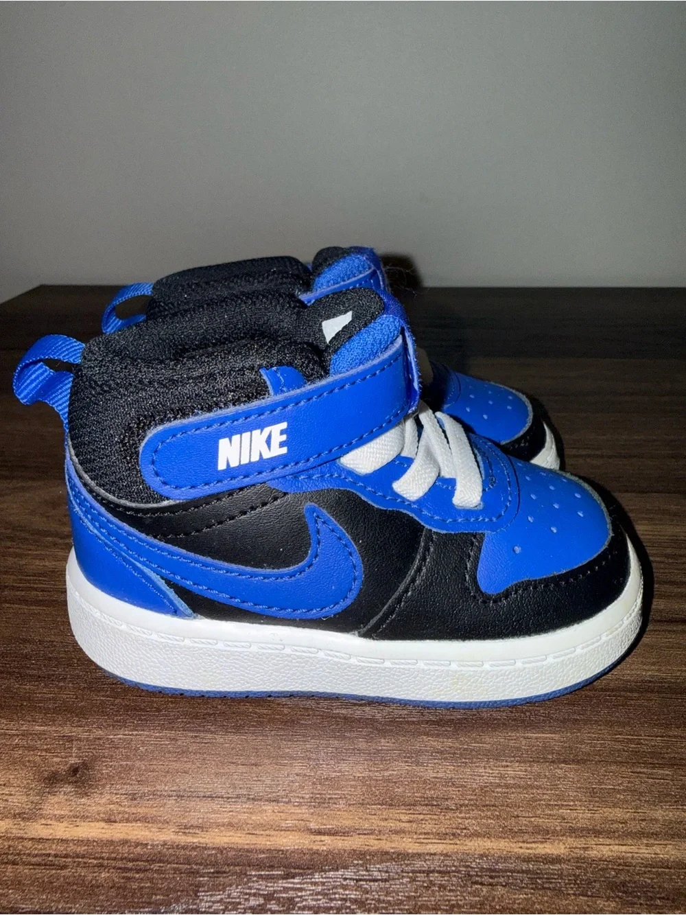 Nike Court Borough Mid 2 Royal Blue Black baby size 4C
